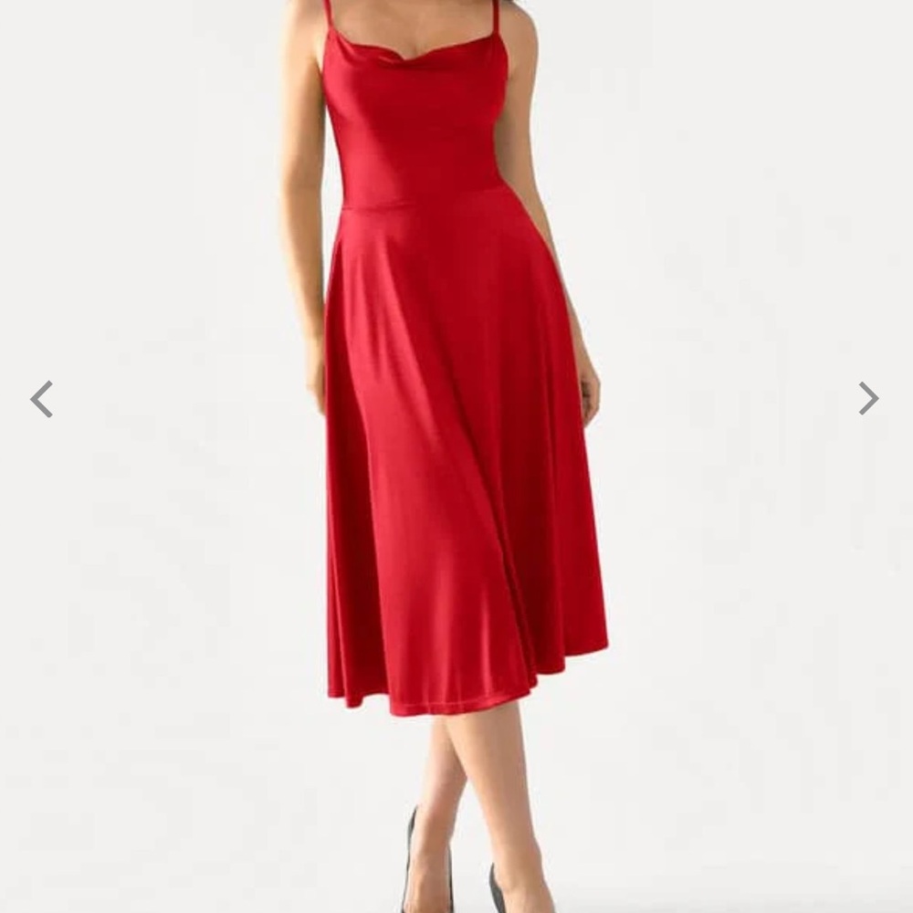 Popilush shapewear dress tags XL fits like 10/12 Chic Scarlet Midi Dress
